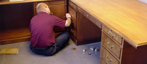 wood desk refinishing